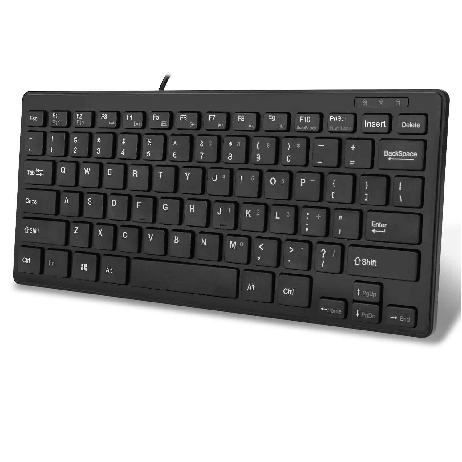 Natural Ergonomic AKB-111UB SlimTouch Mini Keyboard, Black