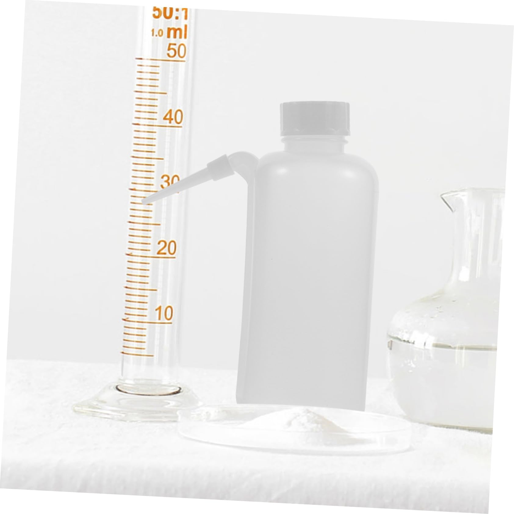 SOLUSTRE 500ml Pe Safety Wash Bottles Set 4pcs Plastic Squeeze Bottles for Lab Cleaning Storage