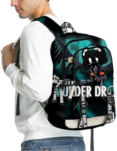 Miniatura 2 de Homruis Murder Drones Mochila Casual Dibujos Animados Mochila Set para Viajes al Aire Libre, E, Mochilas Daypack