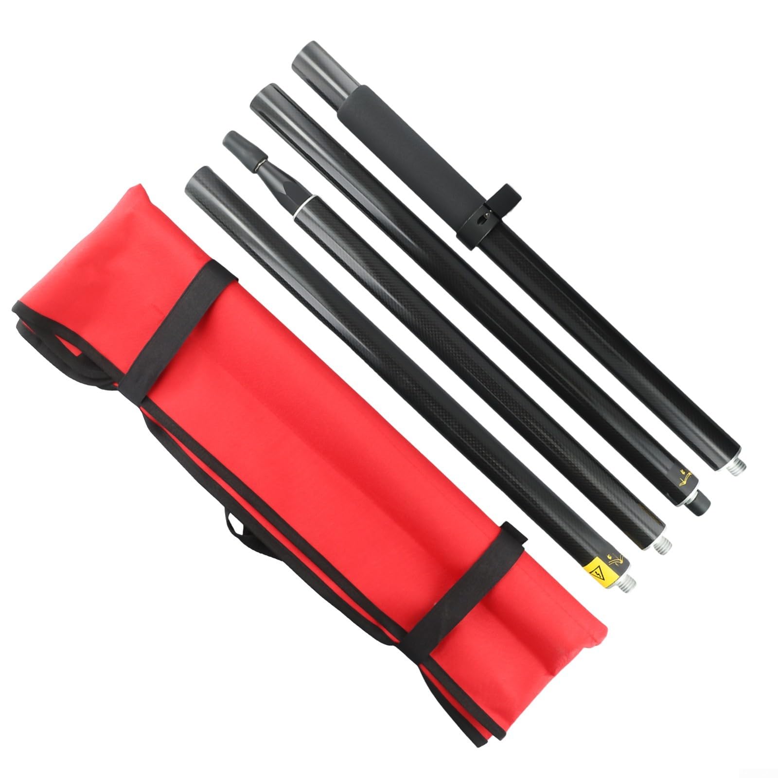 Gps Pole 32 mm – 2 m lunghezza palo in fibra di carbonio, compatibile con tutte le interfacce GPS e palo per misurazioni di precisione (2 m)