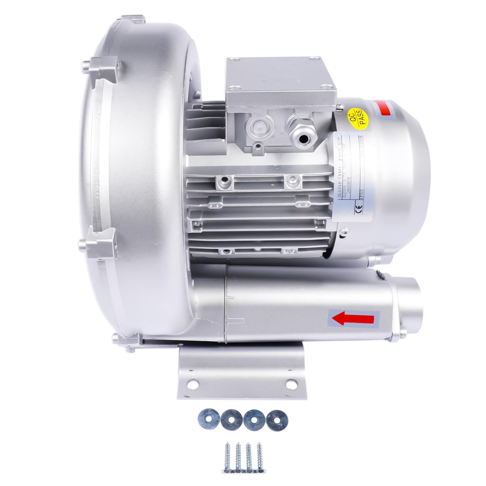 Bisenya Seitenkanalverdichter Seitenkanalgebläse 0.55KW 230V 100m³/Std 120 Druck mbar