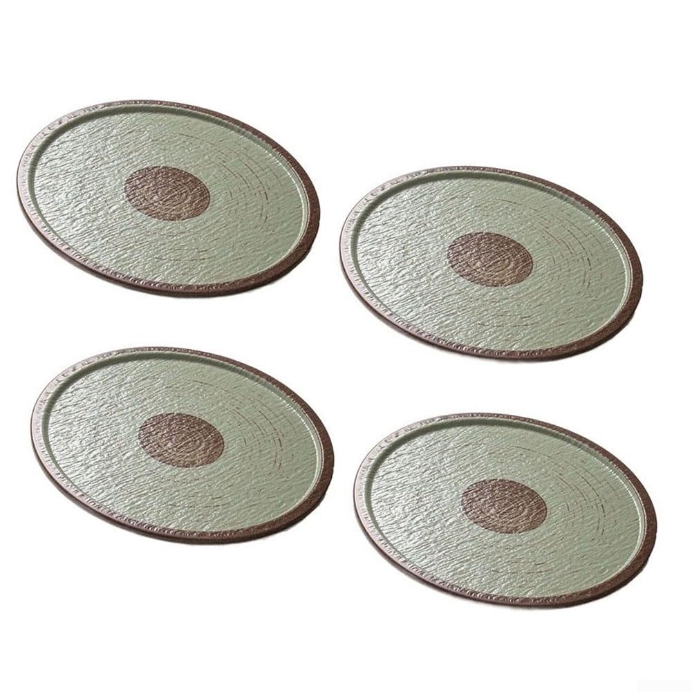 Assiettes Rondes Mélamine Vert Anti-Dérapant Assiettes Rondes
