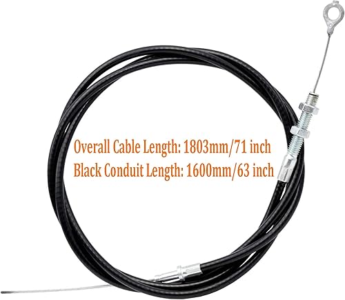 Miniatura 2 de Cable de acelerador universal de 63 pulgadas de largo, cable interior de 71 pulgadas de largo, repuesto para Manco Go Kart 8252-1390 Go Cart, cable
