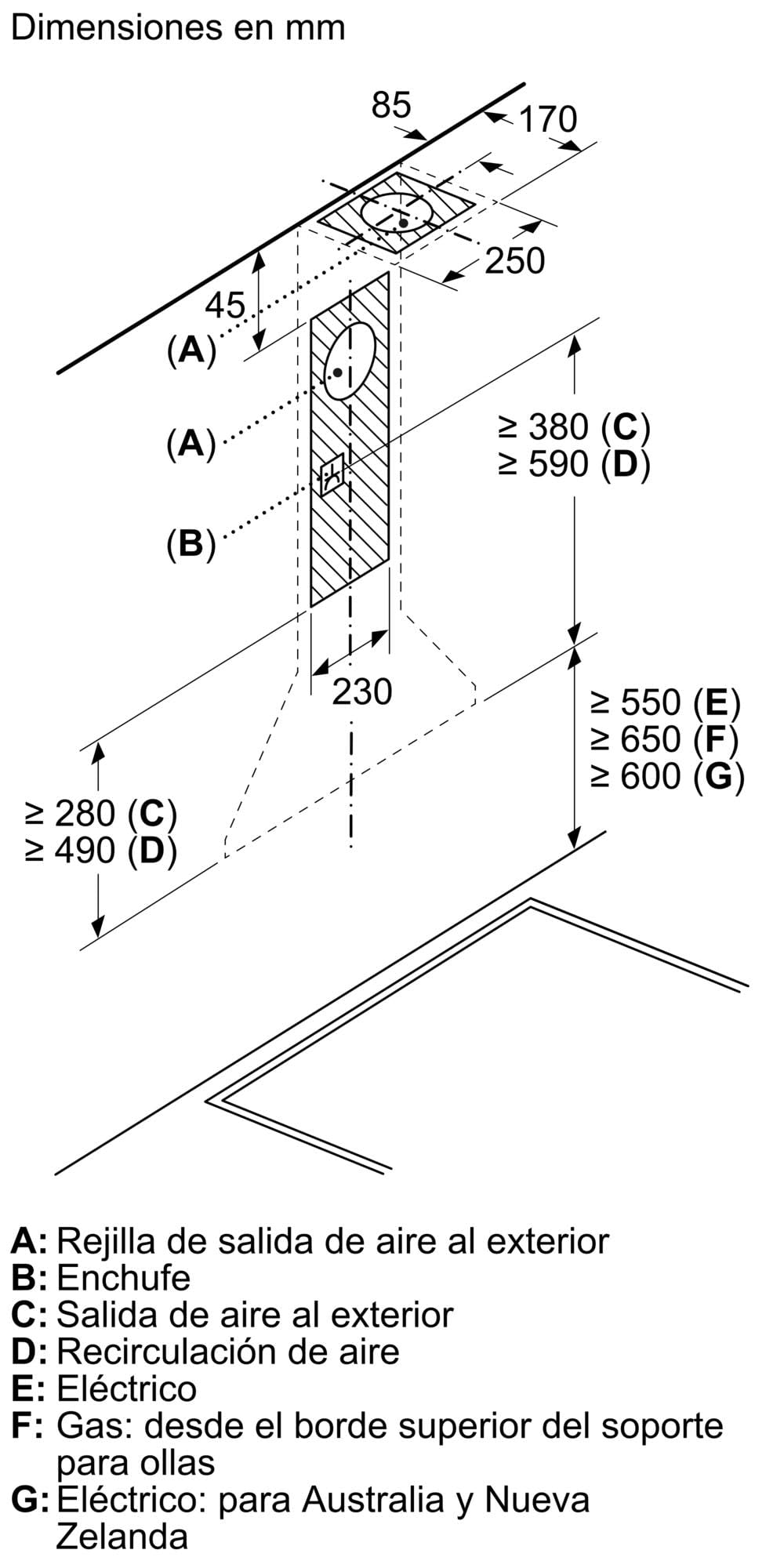 Balay - Campana Exrtactora Decorativa de Pared Piramidal, 90 cm de ancho, 3 potencias de extracción, Instalación en Salida de Humos o Recirculación, Acero Inoxidable, 3BC696MX