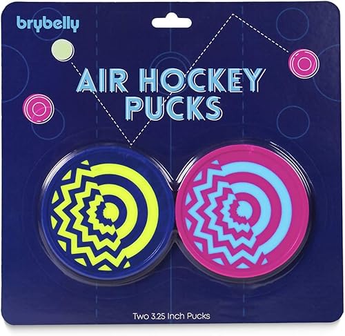 Miniatura 6 de Vivid Pucks de hockey de aire de dos tonos (paquete de 2) | Patrones y diseños psicodélicos moldeados a prueba de desgaste | Discos grandes de 3.25