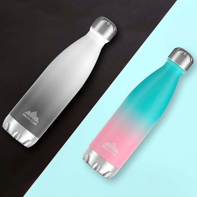 Mont-Clair Rozsdamentes Acél Termosz 750ml - Dupla Falú Hőszigetelés - 24 Óra Hideg, 12 Óra Meleg - Szivárgásmentes BPA-mentes Kulacs - Fehé