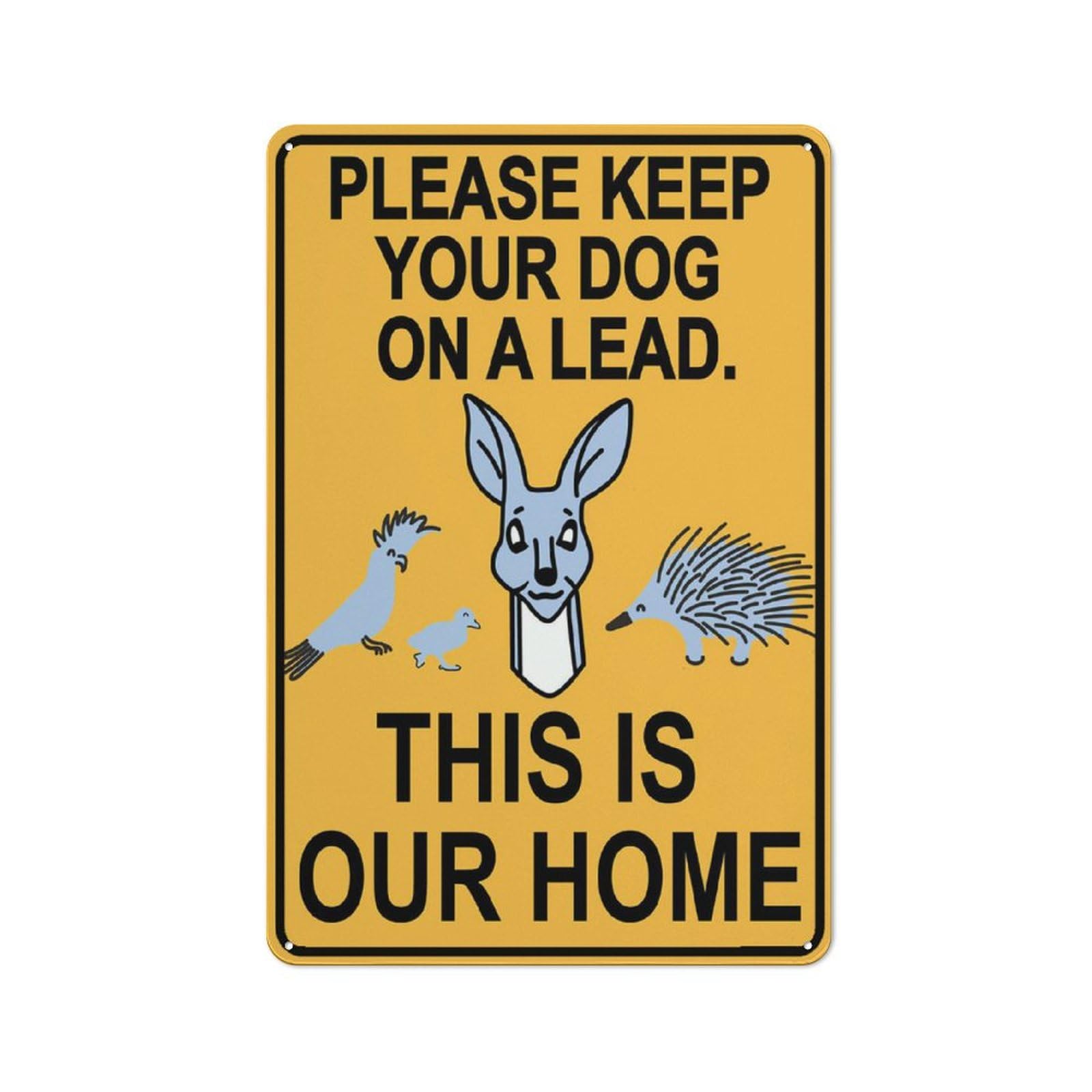 Please Keep Your Dog On Lead (This Is Our Home) Sign, 8x12 Inch Rust-Free Aluminum, Easy To Read & Sturdy Outdoor Metal Sign for Home, Farm, Yard