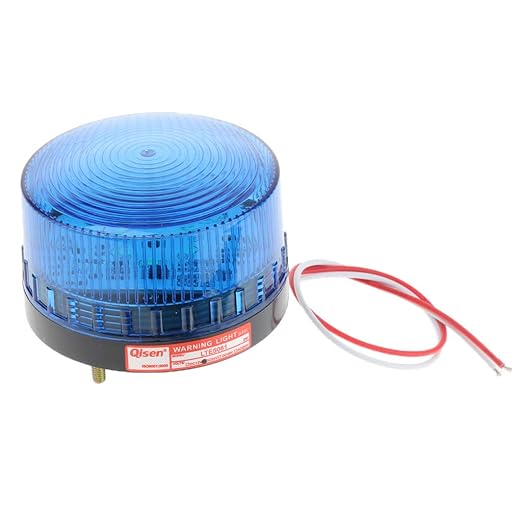 Z&M 24V Fl h Strobe/Always-On Warning Beacon Lights, Blue