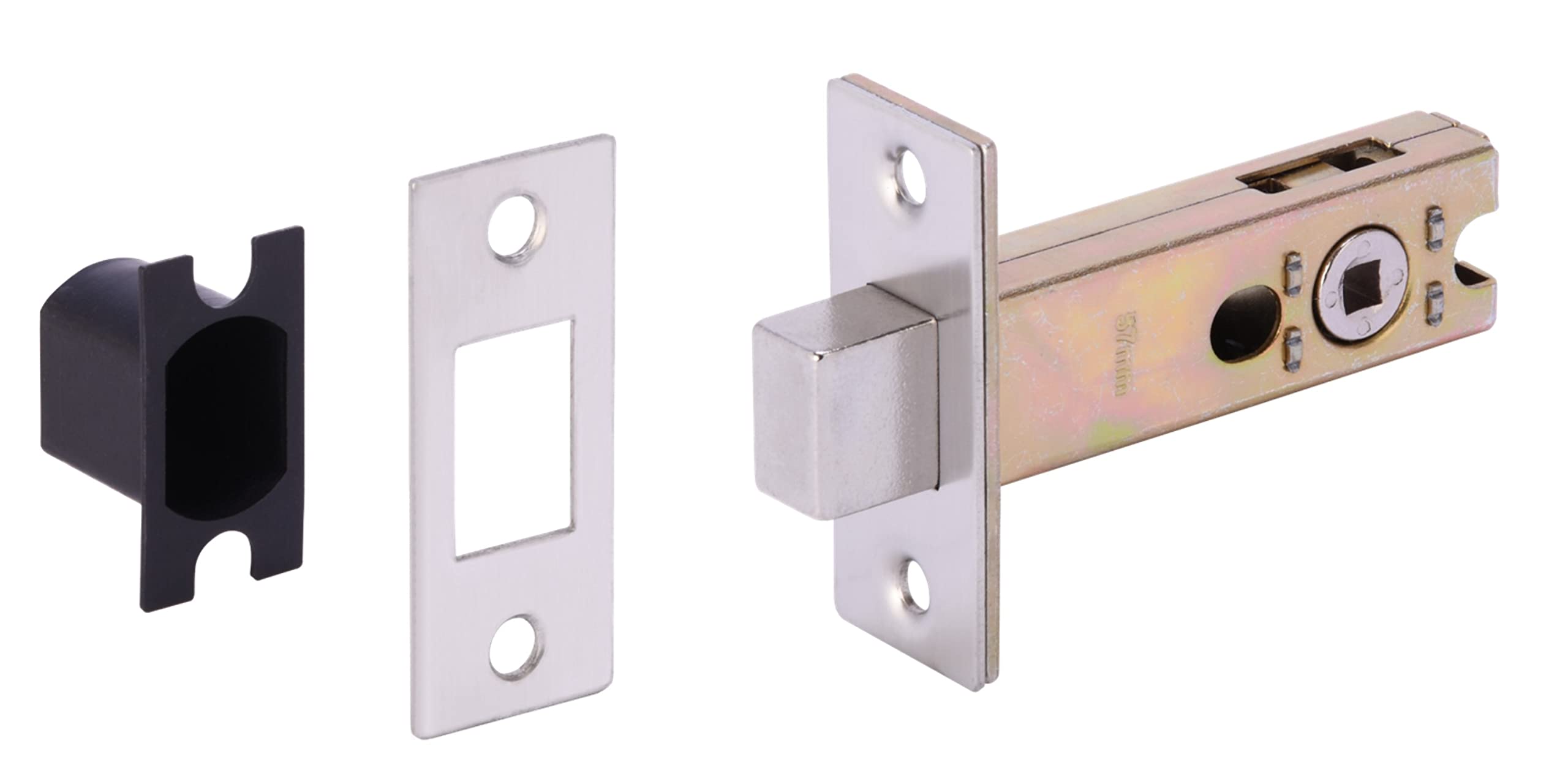 Hunta Satin Stainless Steel Handlezone® Bathroom Toilet Door Deadbolt Lock - 76Mm Bolt With 57Mm Backset