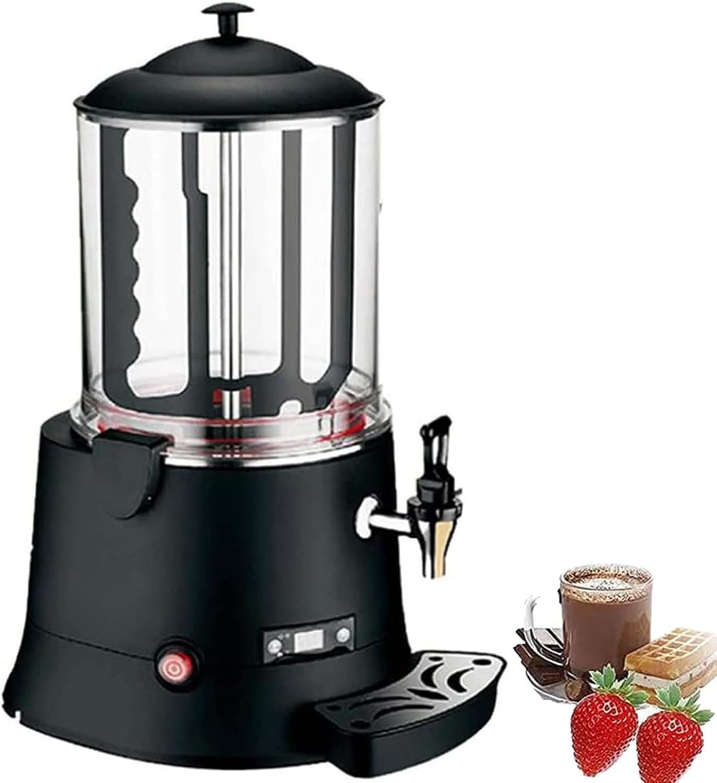 Commercial Hot Chocolate Maker, 5L/10l Electric Hot Chocolate Dispenser Machine, Led Display Adjustable Thermostat 30~90℃, Hot Beverage Warmer Large Capacity, for Homes Hotels Rest