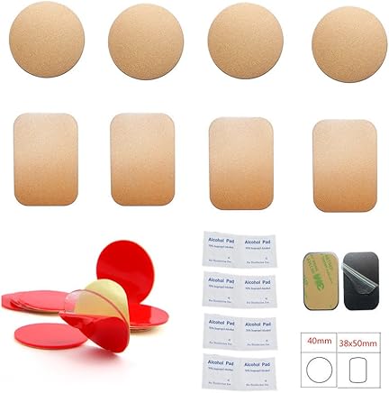 Placa met?lica de montaje con adhesivo para soporte magn?tico para soporte de im?n de coche (compatible con soportes magn?ticos), 10 unidades, rectangular y redondo, color negro y dorado Placa met?lica de montaje con adhesivo para soporte magn?tico para soporte de im?n de coche (compatible con soportes magn?ticos), 10 unidades, rectangular y redondo, color negro y dorado