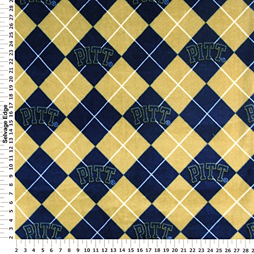 NCAA Fleece Fabric-Pittsburgh Argyle