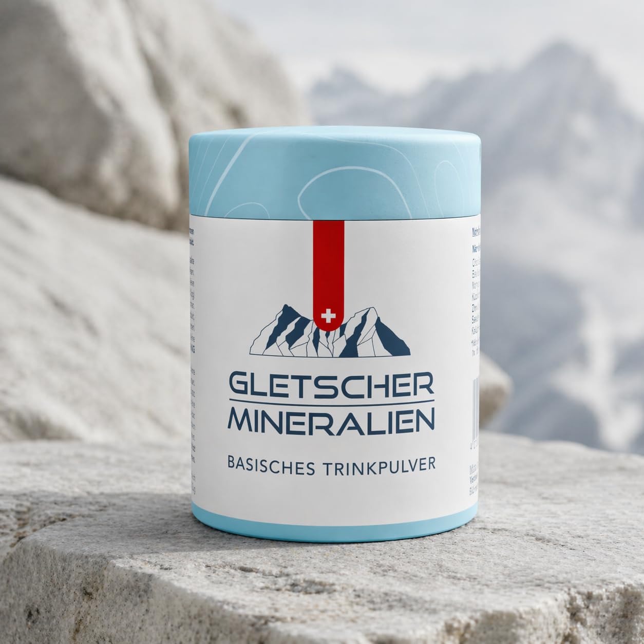 Gletschermineralien® Basenpulver - Mineralpulver des Gotthard Massivs - Premium Schweizer Mineralien Pulver - Naturreines Basenkonzentrat - Basenkur für Säure Basen Balance - 200g