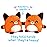TeeTurtle - Plushmates - Magnetic Reversible Plushies that hold hands when happy - Fox - Huggable and Soft Sensory Fidget Toy Stuffed Animals That Show Your Mood - Gift for Kids and Adults! 5 inch