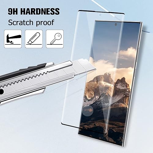 Miniatura 5 de Paquete de 2+2 Protector de pantalla para Galaxy Note 20 Ultra con protector de lente de cámara, desbloqueo de huellas dactilares, curvado en 3D,