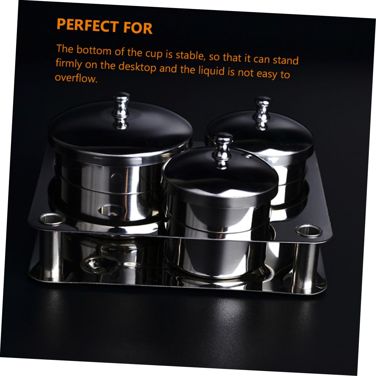 Stainless Steel Manicure Cups Nail Art Bowls with Thick Base for Mixing Polish and Powder Multi Function Female Nail Supply Container