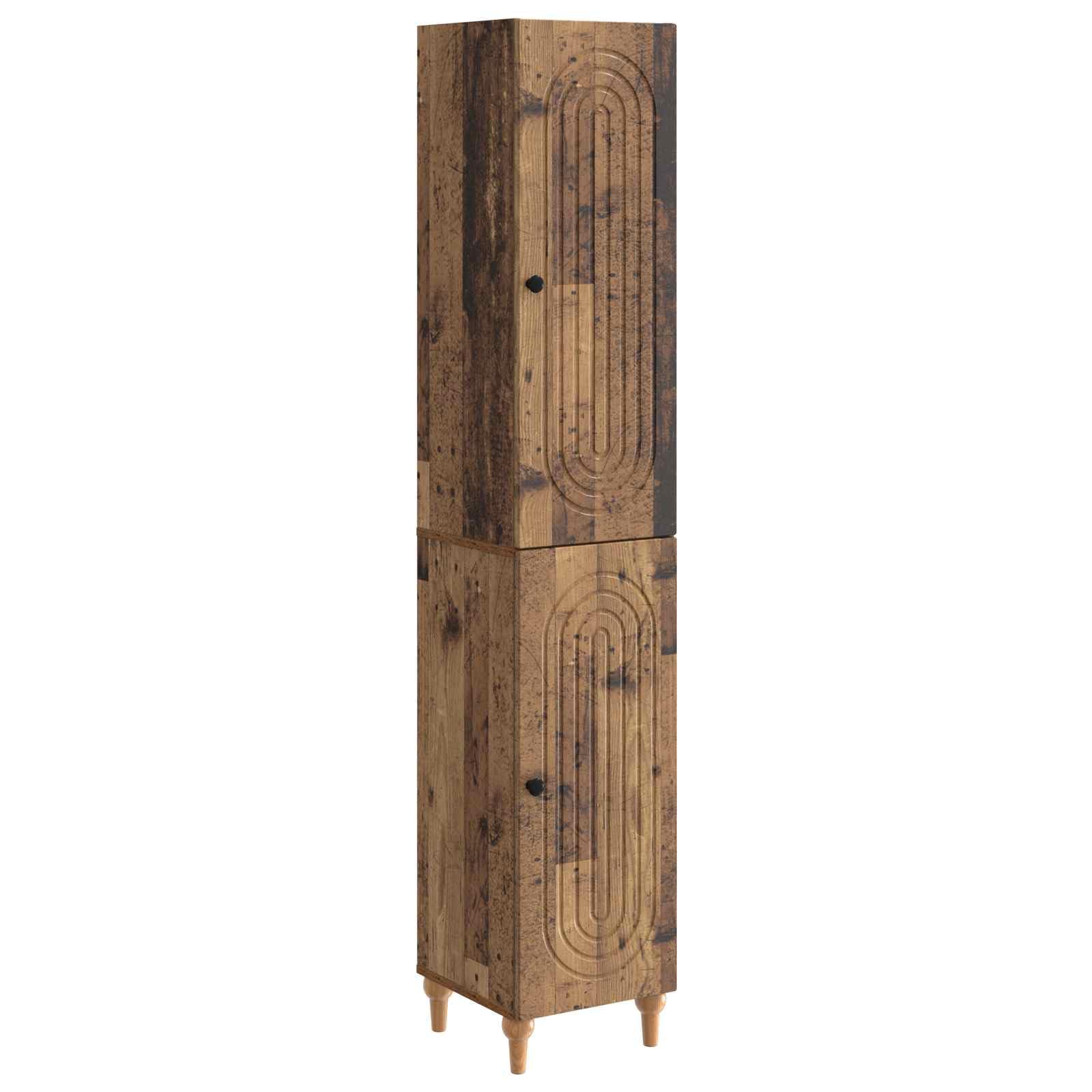 Armarios de madera recuperada con aparador rectangular y mueble de pared para almacenamiento versátil