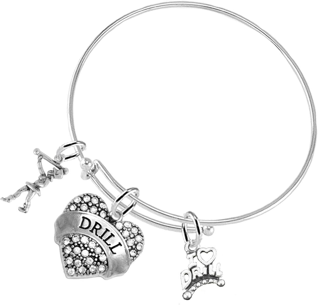 Cardinali Jewelry Drill 3 Charm Bracelet Hypoallergenic, Safe-Nickel, Lead & Cadmium Free!
