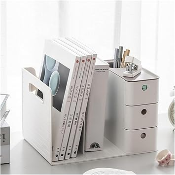 MosQuick® Desk Organiser with 3 drawers and file organiser office desk accessories Desktop Storage Rack pen stand for office table organizer study table accessories essential stationery items - image, photos