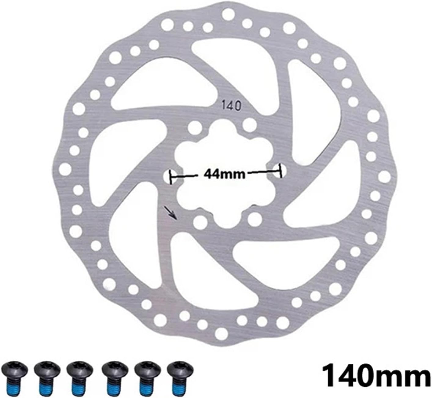 Bike Disc Brake 5pcs 203mm/180mm/160mm/140mm/120mm 6 Inches Stainless Steel Hydraulic Brake Rotor MTB Road Bike Disc(140mm)