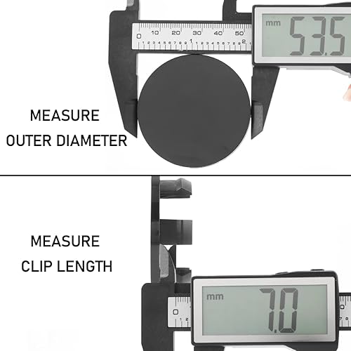Miniatura 4 de RTRHINOTUNING Tapacubos centrales de rueda ABS negros de 2.126 in1.811 in para cobalto (2005-2010) Cruze (2005-2007) Impala (2005-2010) #9595095