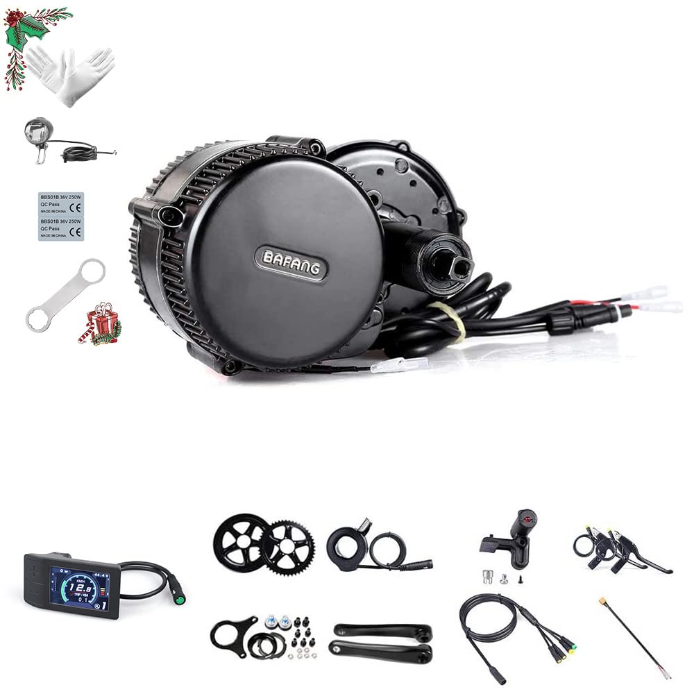 Kit Conversión Bicicleta Eléctrica BAFANG 250W 36V BBS01B Kit Motor Central Completo Ebike Conversion Kit Mid Motor Kit Con Pantalla LCD DZ40 Kit Ebike Pantalla LCD Batería
