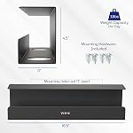 VIVO Under Desk 17 inch Cable Management Trays, Power Strip Holders, Cord Organizers, Wire Tamers for Office and Home, Black, 2 Pack, DESK-AC06-2C | Set of 2, Low Profile Power Strip Holder, Cord Organizer, Wire Tamer Steel Cable Rack for Office and 