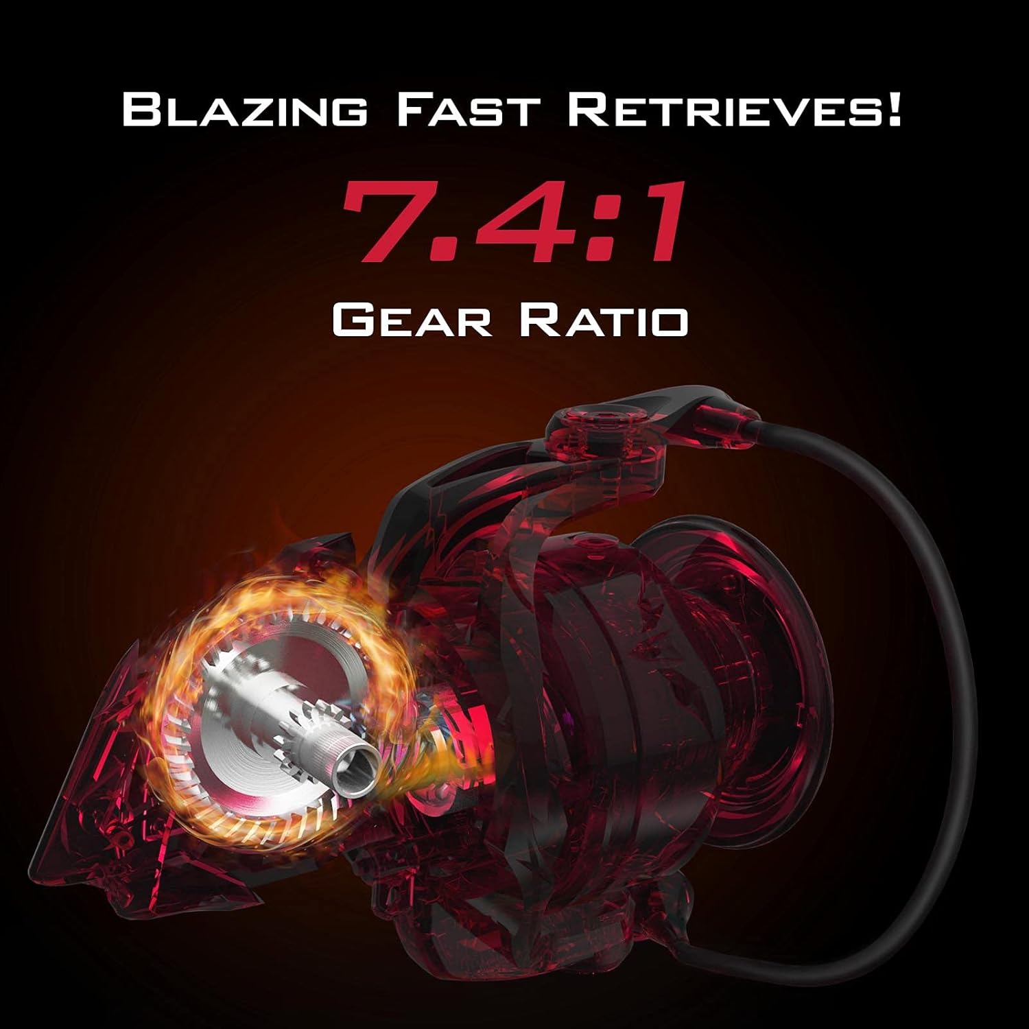 KastKing Speed Demon Elite Spinning Reel - World’s Fastest Spinning Reel 7.4:1 Ratio - Lightweight – Fresh or Saltwater Fishing Reel - 10 + 1 MaxiDur Double Shielded Stainless Steel BBS