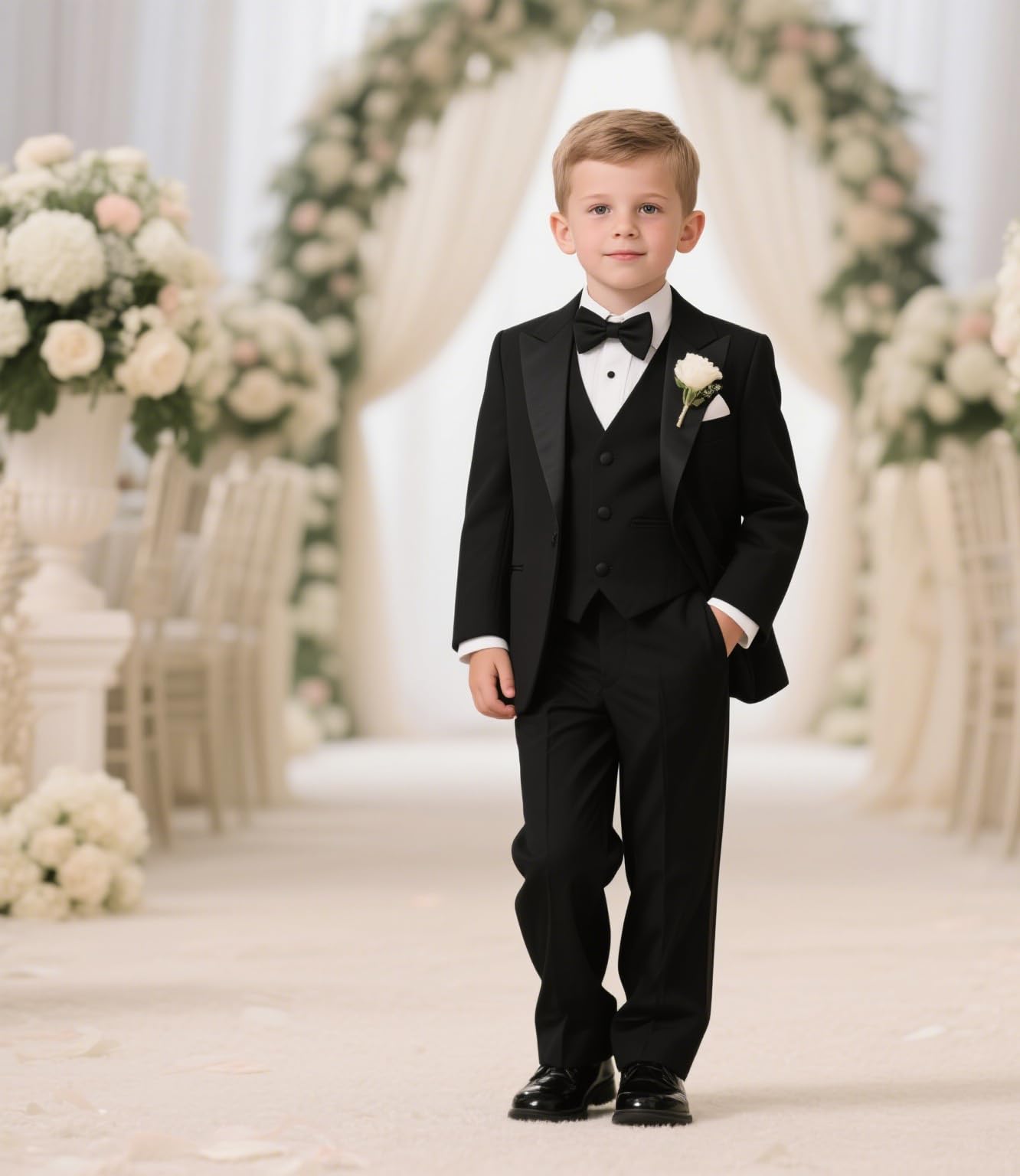 Klassischer Anzug für Jungen, 3-teilig, Hochzeit, Jungen, Weste, Hose, Anzug für 3–16 Jahre