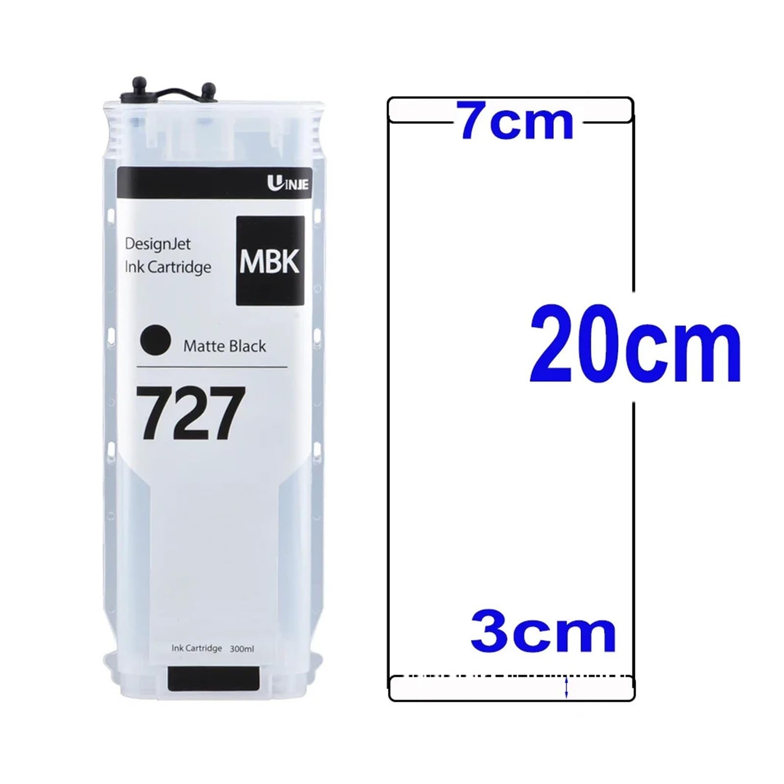 Cartucho De Tinta Recargable De 300ML 727XL Compatible con HP T920 T930 | 727, T1530 T2500 T2530 T1500, chip permanente, suministro de tinta