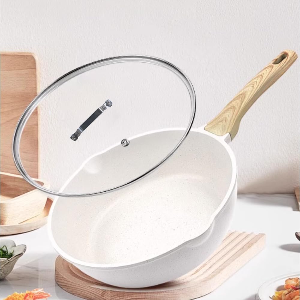 12 InchTempered Glass Lid, Cooking Pot Lid with Stainless Steel Handle for Pots,Pans and Skillets (12 Inch)