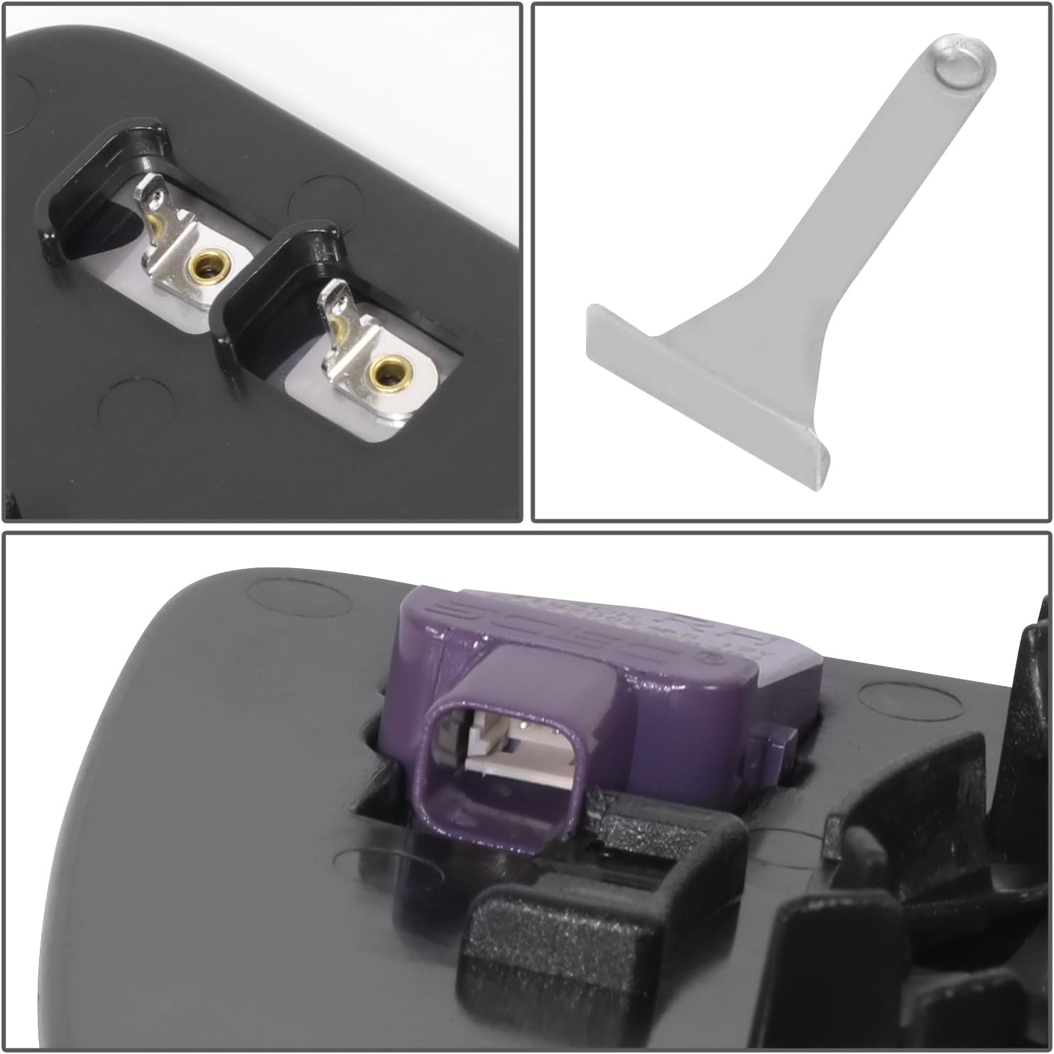 Auto Dynasty GM1325219 Factory Style Flat Side View Heated Glass Blind Spot Mirror Glass Lens Manual Adjust Compatible with Chevy Impala 2014-2017, Passenger Right Side, Silver Reflective