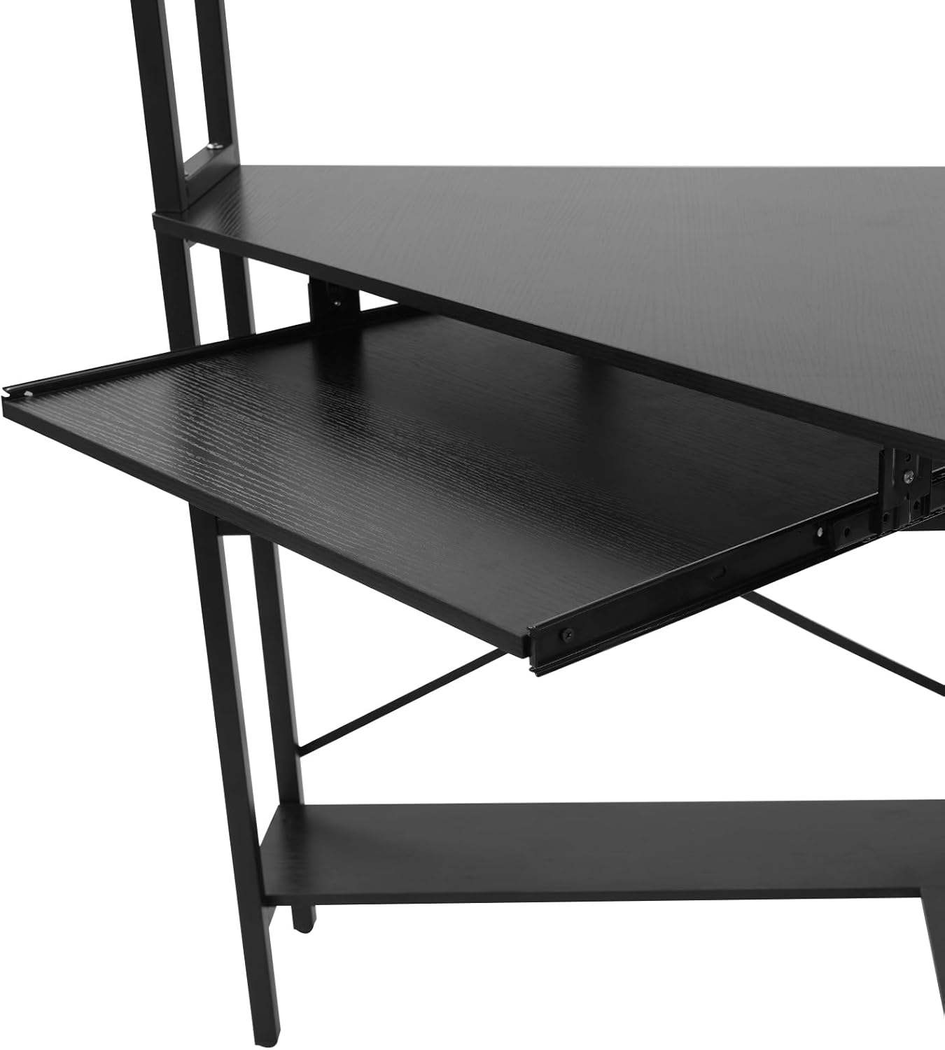 Corner Small Desk for Small Space, 29.5”*29.5”*60” Corner Computer Desk with USB Ports Triangle Gaming Desk with with RGB LED Lighting for Home Office, Living Room, Bedroom (Black)