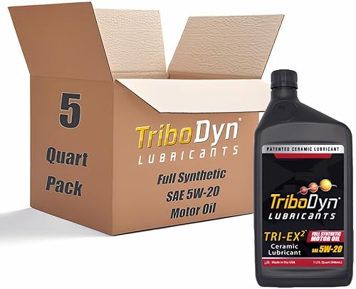 Aceite sintético para motor TRI-EX2 con revestimiento cerámico (5W-20, paquete de 5 cuartos de galón)