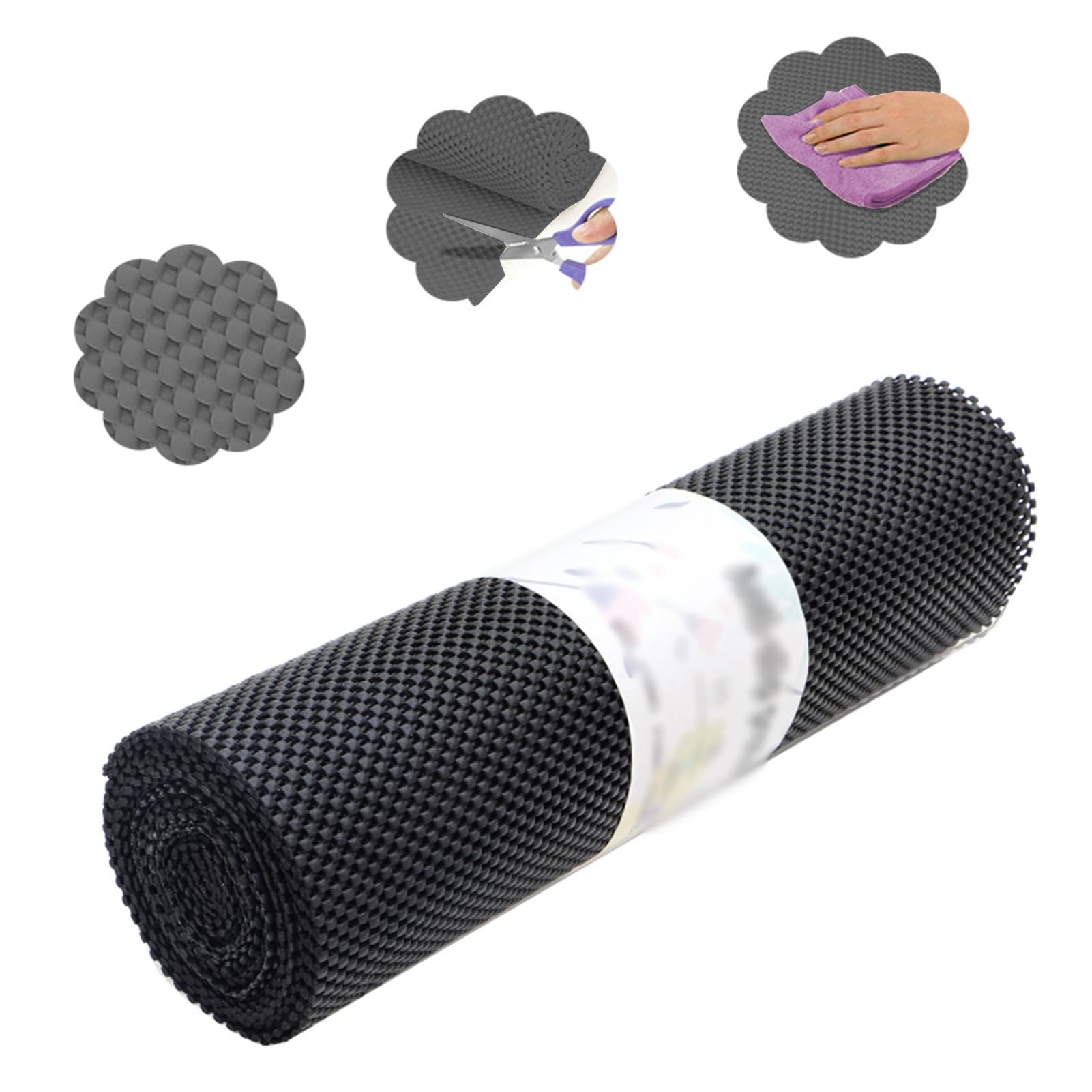 Tapis de rebord de fenêtre antidérapant et doublure d'étagère respirante pour chat