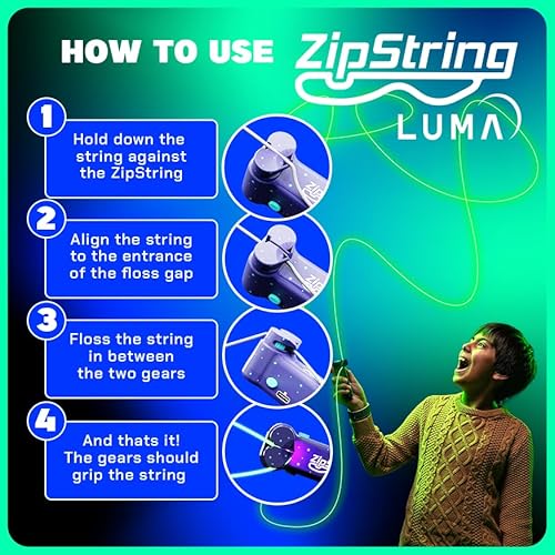 image for ZipString Luma - The Patented Glow-in-The-Dark Toy That Flies a Loop o
