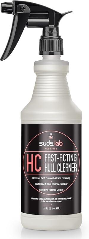 Suds Lab Marine HC Limpador de Casco Náutico e Removedor de Ferrugem e Resíduos da Linha d’Água, 946 mL