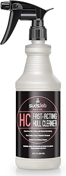 Suds Lab Marine HC Fast-Acting Hull Cleaner, Rust & Scum Waterline Remover, Pre-Polishing Boat Cleaner, 32 oz.