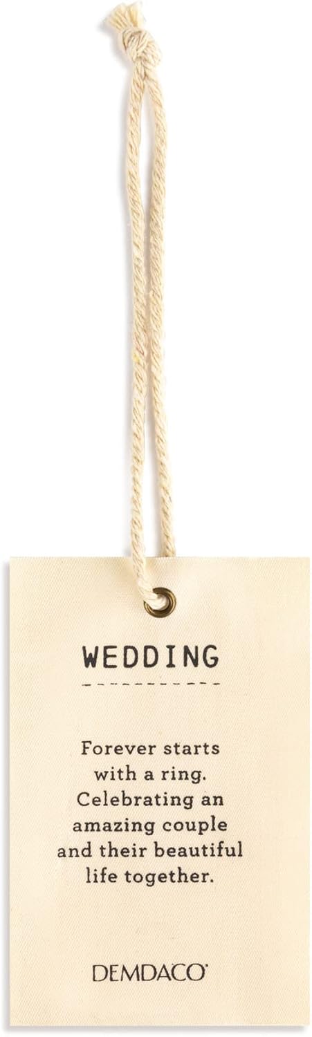 DEMDACO Wedding Classic White 7 x 3.5 Ceramic Stoneware Decorative Inspired Bell