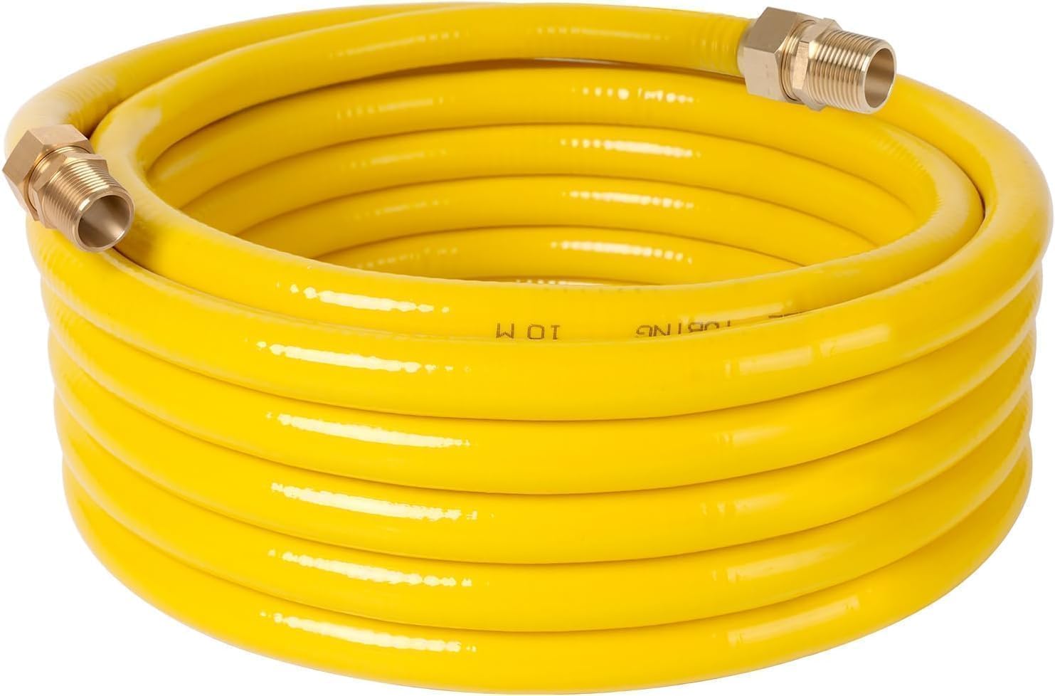 40ft 1/2'' Gas Line, Flexible Gas Lines Pipe, Natural Gas Line Propane Pipe Conversion Kit with 2 Male Adapter Fittings，Ideal for Natural Gas Propane