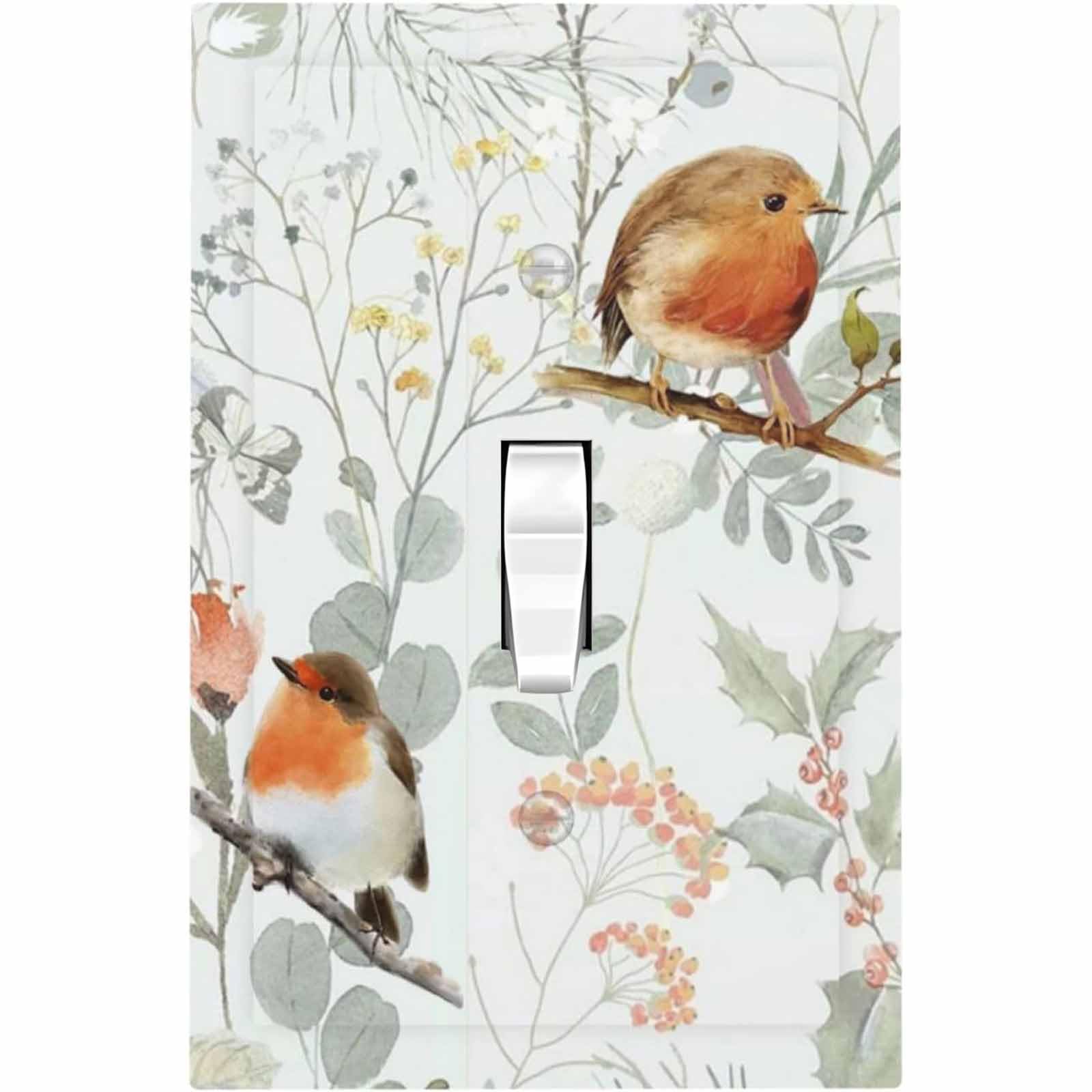 Floral Green Outlet Covers - Decorative Switch Plates -25