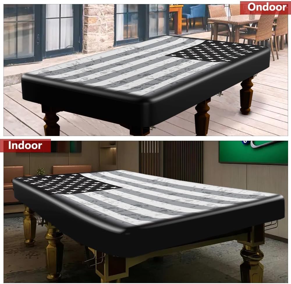 Pool Table Cover 7ft,Billiard Table Covers Waterproof Custom Tablecloth Dust Cloth,Indoor/Outdoor Billiards Topper Accessories for Protecting Felt Scratch-Resistant for para Bar,Billiard Room (7ft)