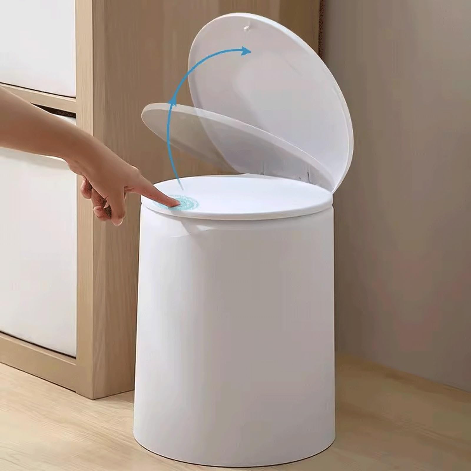 Cestino per la spazzatura interno alla moda, Pattumiera Soggiorno con coperchio Camera da letto Luce Lusso Servizi igienici domestici Bagno Cucina Cestino for la carta di grande capacità Tipo di press
