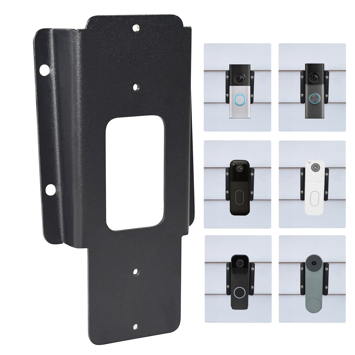Doorbell Vinyl Siding Mount Compatible with Ring Wired Doorbell Plus/Pro 2025,Blink Doorbell 2nd/1st Gen,Google Nest Doorbell(Battery),Anti-Theft for