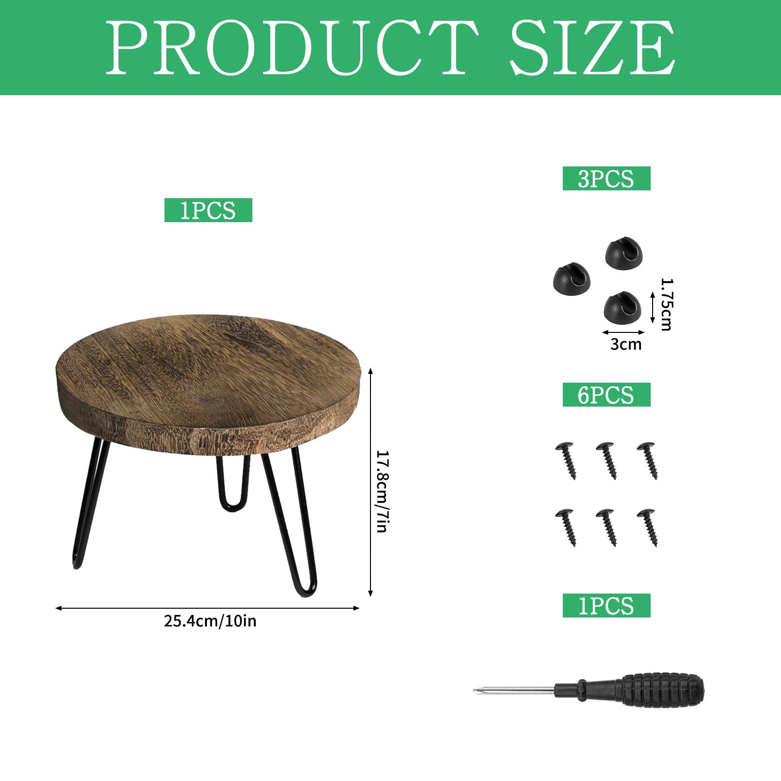 Soporte para Plantas de Madera,Carga Pesada Soporte para Macetas Redonda,Soporte de Madera para Plantas en Maceta,Taburete para plantas de madera,para Hogar Jardín Patio Interior Exterior