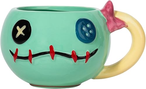 Vista 41 de Silver Buffalo Friends Central Perk Cafetera de Café Taza de Cerámica Esculpida en 3D, 20 Onzas Alice In Wonderland,Alicia en el país