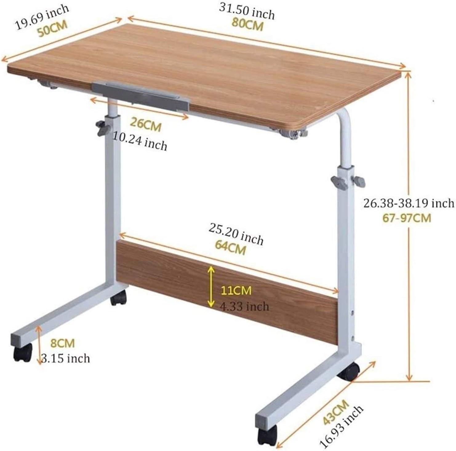 パソコンデスク 学習机 約幅64cm ウォールナット スチールフレーム