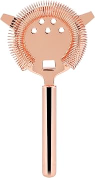 Lightweight Practical Cocktail Strainer, Bar Strainer, for Bartenders MixologistsLarge rose gold