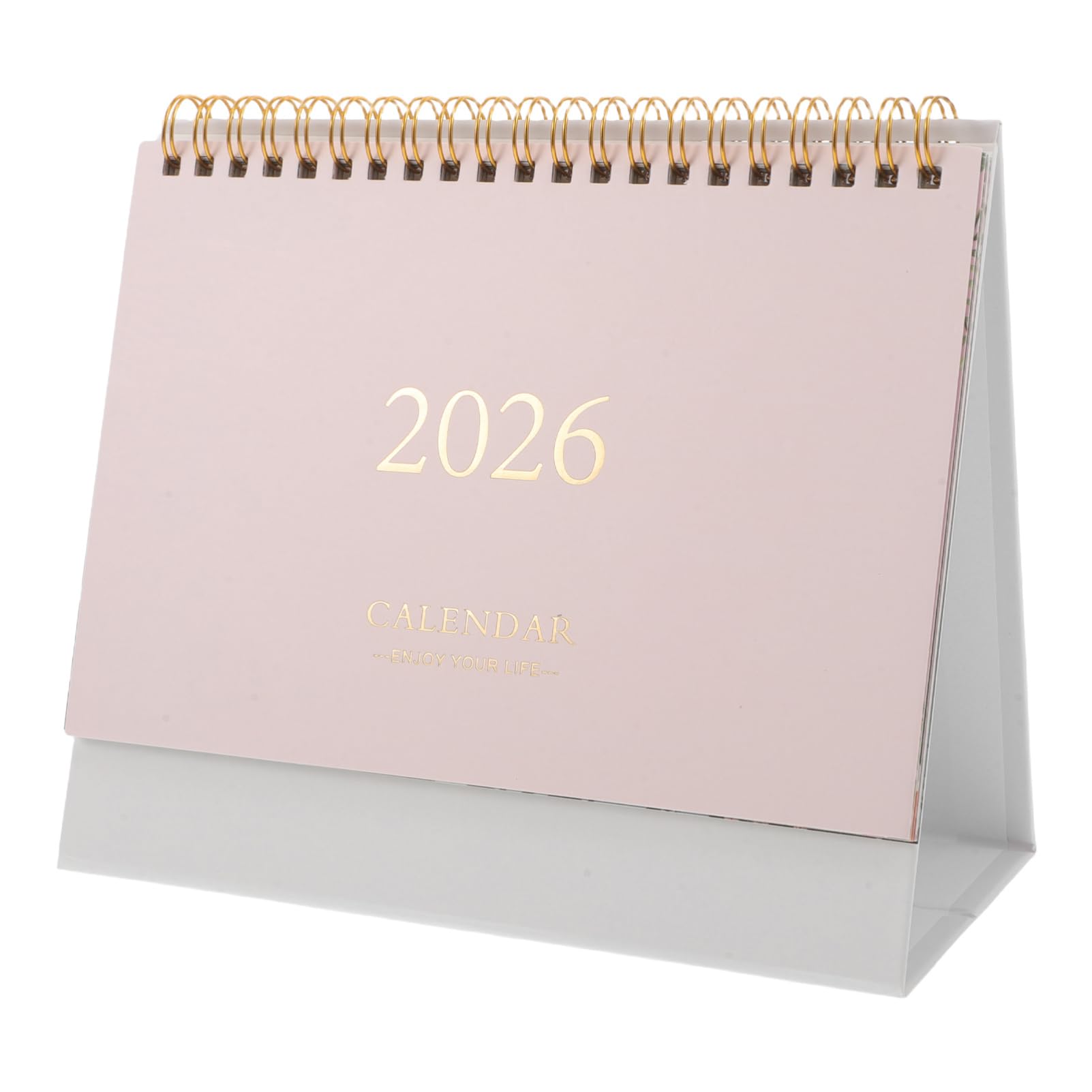Small Desk Calendar 2026: Standing Flip Desktop Calendar Monthly Planner With Thick Paper For Home Office Decor Daily Scheduling Weekly Planner Jul 2025 to Dec 2026 - Pink