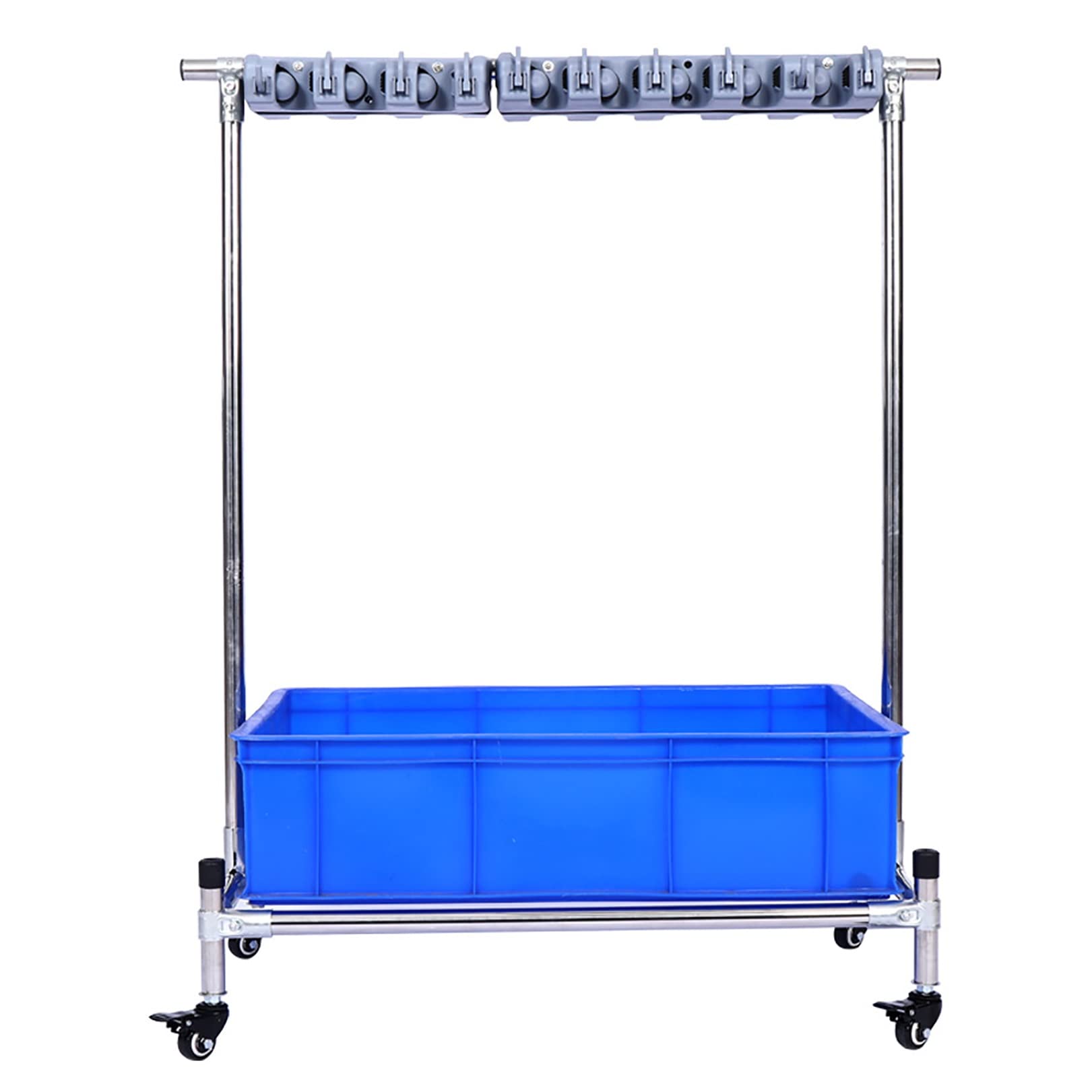 Support de balais mobile en acier inoxydable chariot de rangement